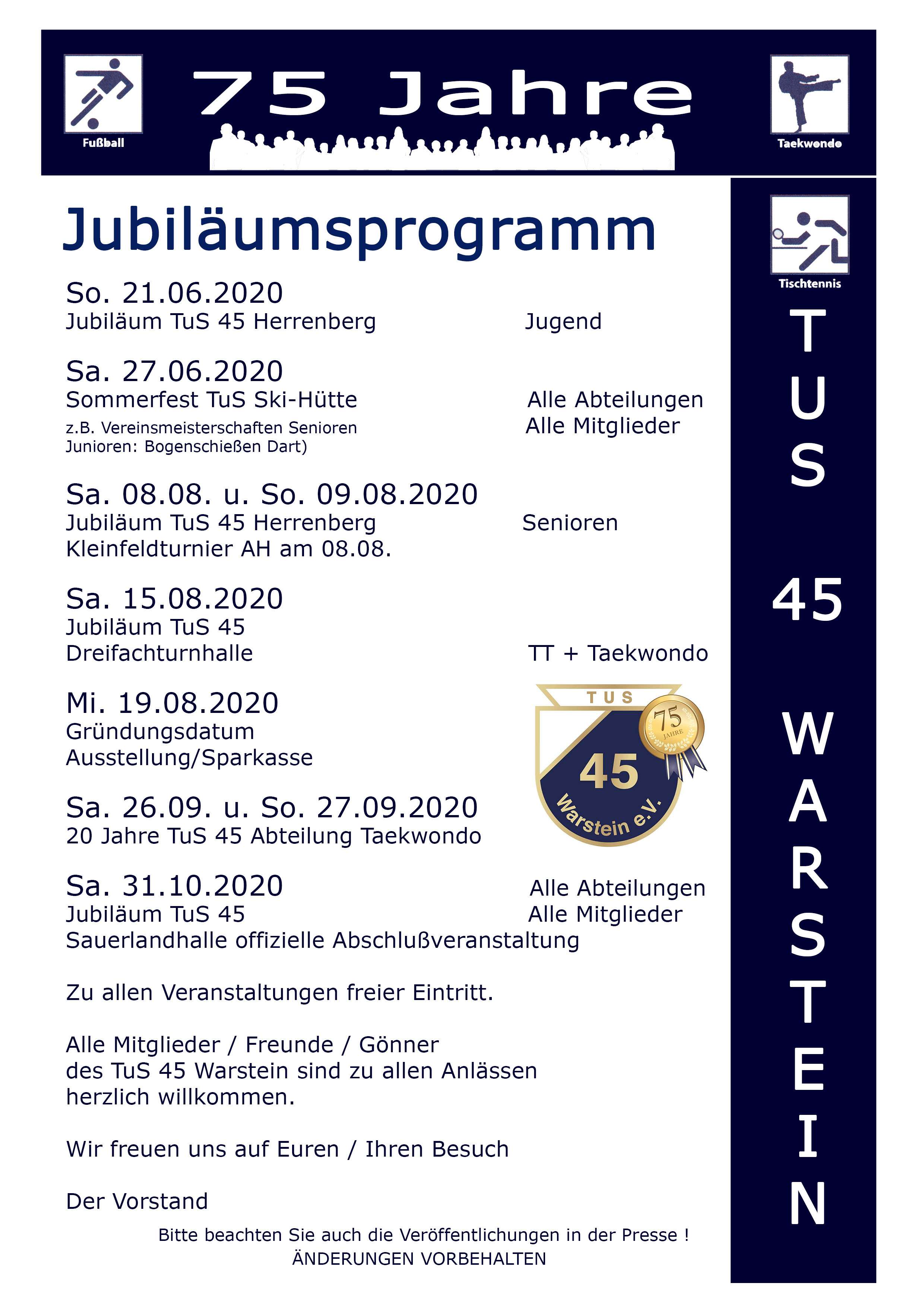 TuS 45 wird 75 Jahre